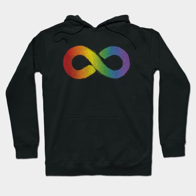 Rainbow Infinity Symbol | Autism Pride Sticker | Neurodiversity Hoodie by BlueWaveTshirts